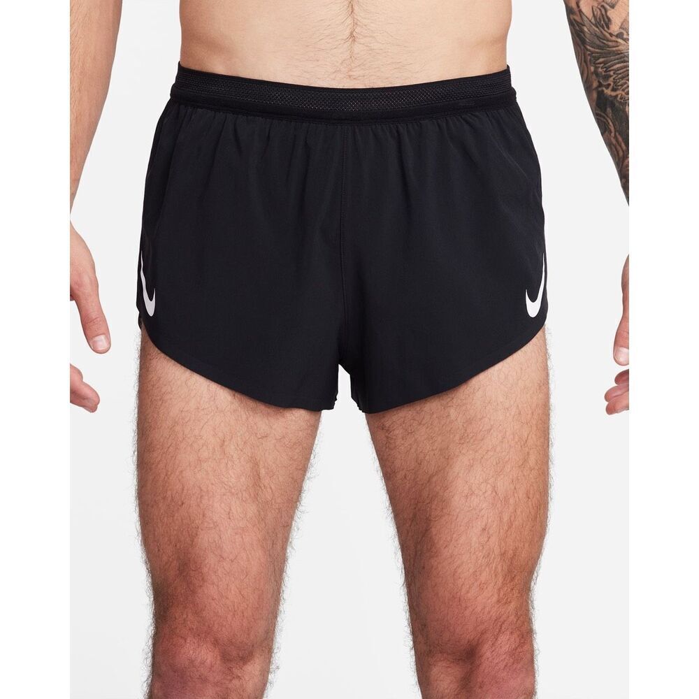 Nike NWT Dri-FIT AeroSwift ADV 2" Brief-Lined Running Shorts Black Large